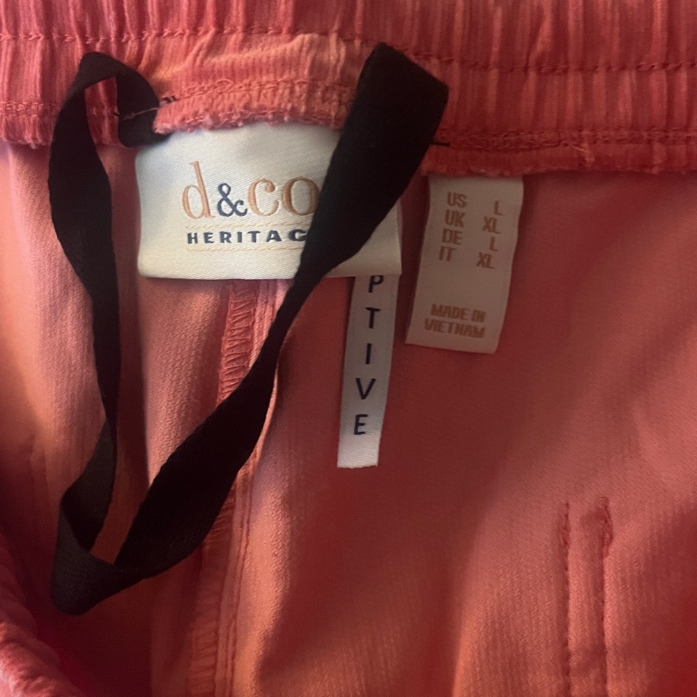 D&Co Heritage Adaptive Pink Pull On Drawstring Wide Leg Pants - Picture 3 of 4